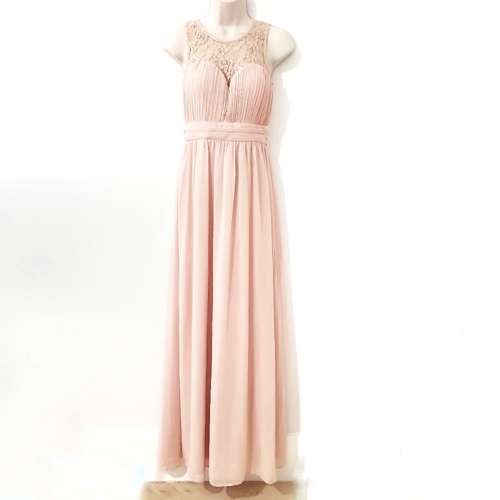 Maniju Blush Lace Gown Size S